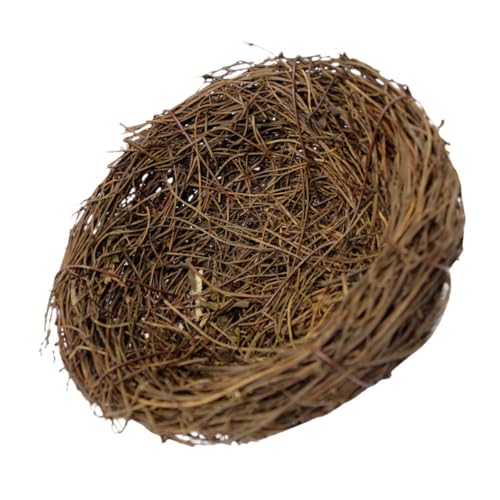 BESPORTBLE Artificial Rattan Bird Nest Decor Durable Faux Nest for Outdoor Garden Party Supplies Bird Breeding Multi Functional Prop for Easter Seasonal Decoration