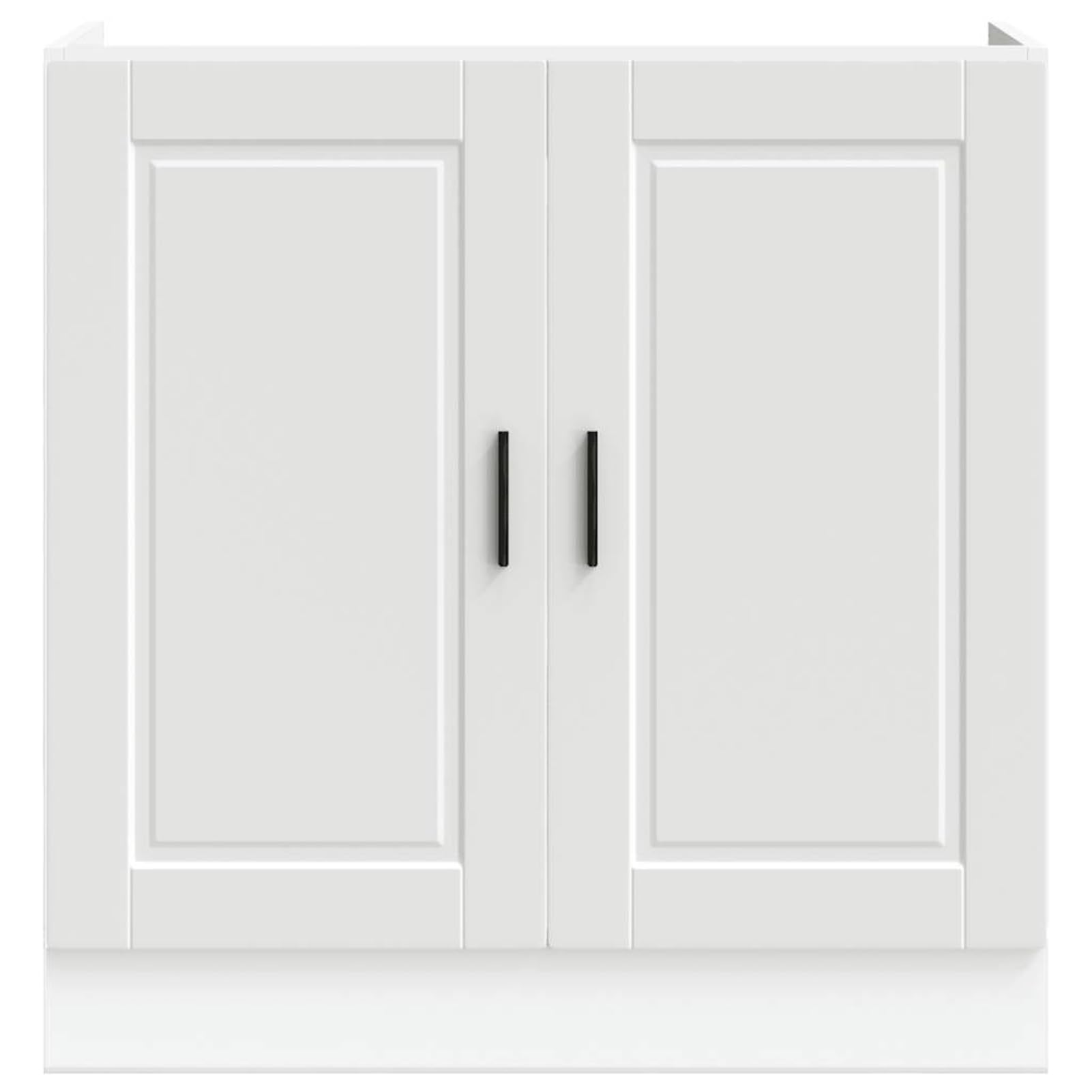 Homgoday Mueble bajo Fregadero Porto Blanco 80x46x81,5cm de Cocina sin Encimera - Madera diseñada para Lavabo