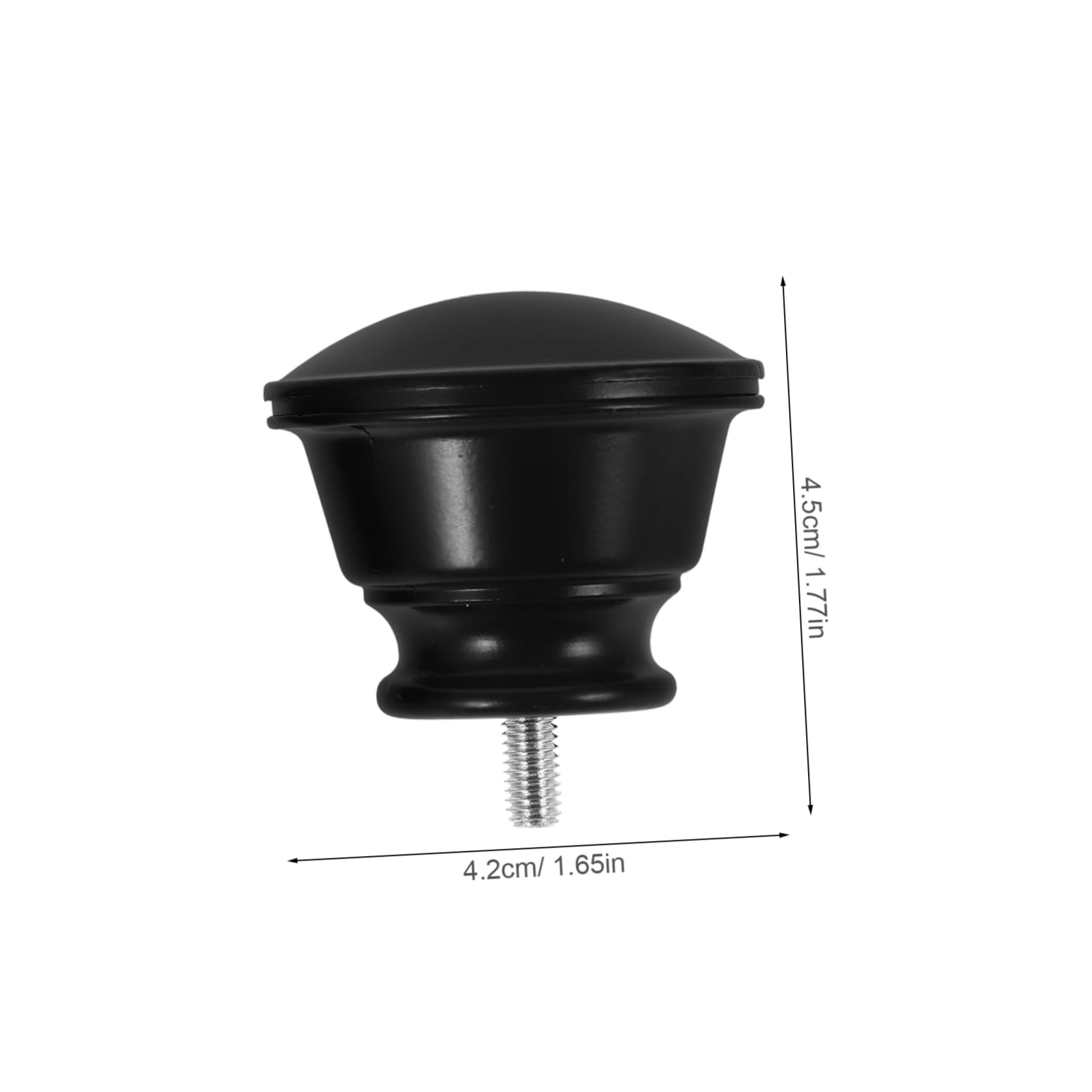 TOPBATHY 5 Set di Terminali per Aste per Tende in Metallo Nero per Aste Romane E 2 Pezzi * 5