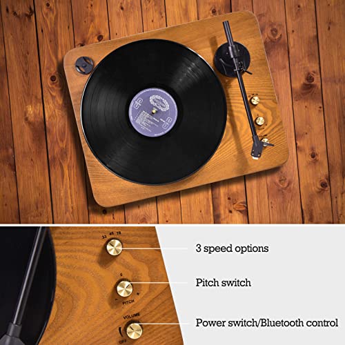 Chinflly Platine Vinyle, Tourne Disque Bluetooth avec Cartouche Magnétique et Deux Haut-Parleurs de 15 W – Entraînement… - Les Beatles, Paul McCartney, John Lennon, RIngo Starr, George Harrison Chinflly Platine Vinyle, Tourne Disque Bluetooth avec Cartouche Magnétique et Deux Haut-Parleurs de 15 W - Entraînement… – Image 4