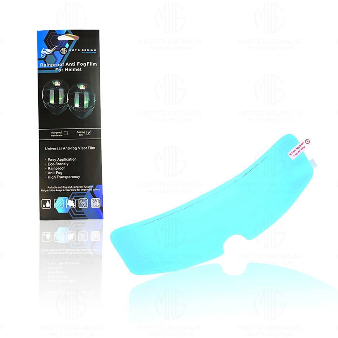 MOTO GENIUS Clear Anti Fog & Anti Rain Film for Motorcycle Helmets Ultimate Visibility and Safety Upgrade