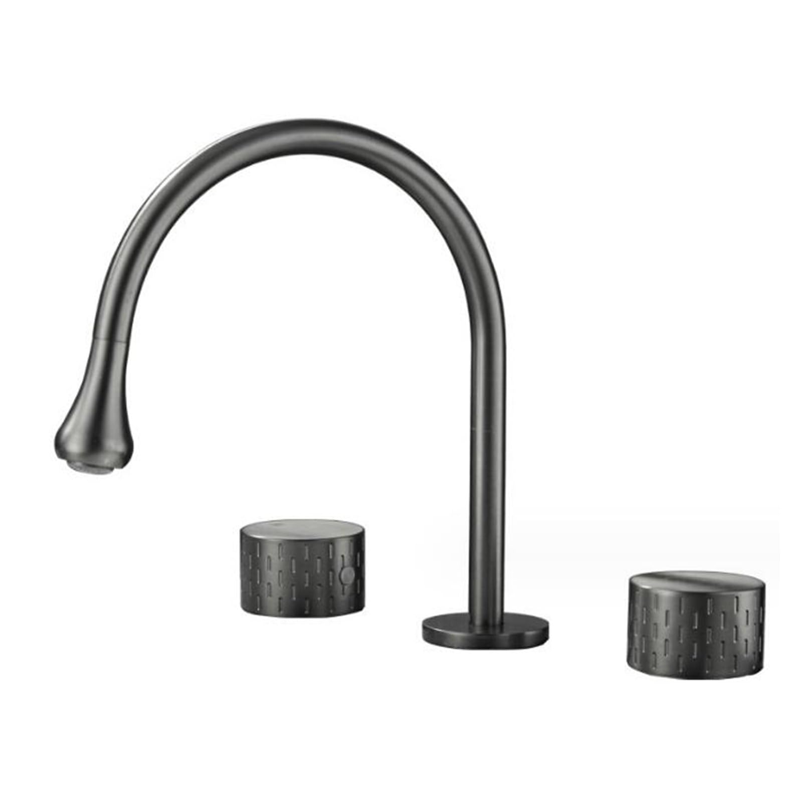 Grifo Lavabo Baño 3 Orificios Bimando Grifo Para Lavabo de Baño Latón Grifos de Lavabo 3 Orificios-Gris