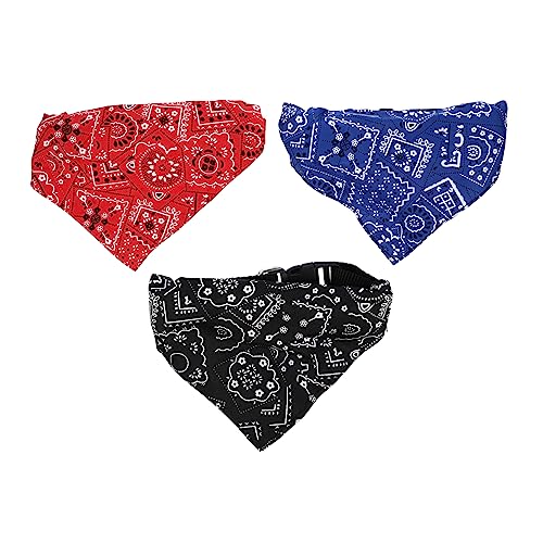 ノーブランド品 3個 ペットよだれかけ pet supplies 子犬のバンダナ 犬の首輪大型犬 猫三角スカーフ 犬のスカーフの首輪 大型犬用 犬バンダナバルク 犬バンダナ面白い ポリエステル綿