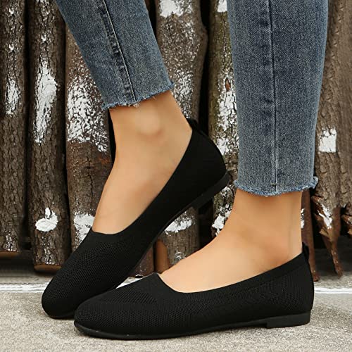 Ladies Fashion Solid Color Breathable Mesh Shallow Mouth Comfortable Flat Casual Shoes Womens Slip3