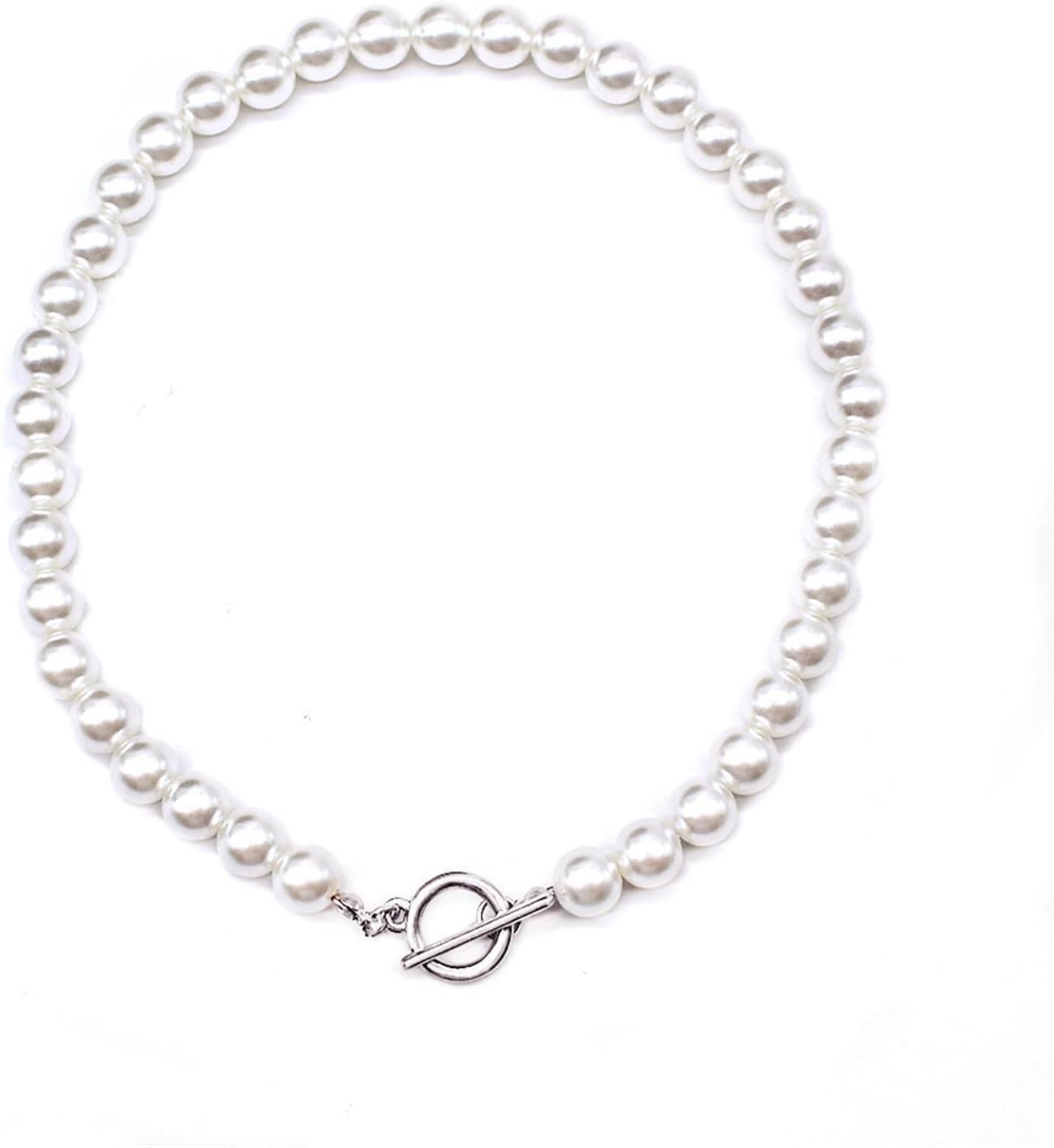 VFEDDDF Necklace Women Neck Chain Gold ColorOn The Neck Pendant And Necklace Pearl Beads Choker Jewelry Collar For Girl Chocker