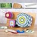 Crochet Blocking Board with Pegs & Accessories - 15.5x7.7 inch Knitting Board for Granny Square, Perfect Gift for Grandma & Mom, Complete Crochet Tool Kit.