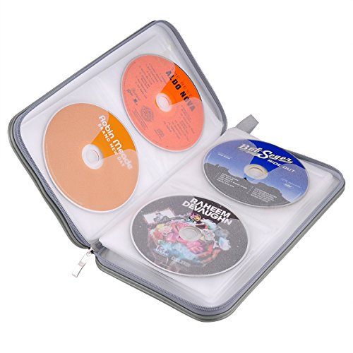 Wismart 72 Capacity Heavy Duty Cd Dvd Blu-Ray Media Case Storage Holder Organizer Wallet (White) #TOP4