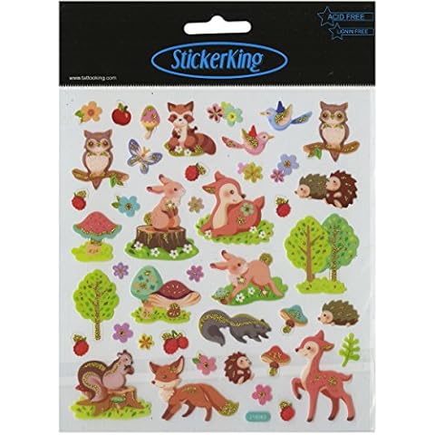 Tattoo King Forest Critters Stickers, Multicolor Cover