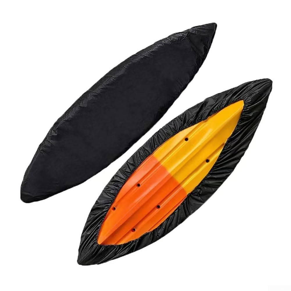 Heavy Duty For Kayak Cover 210d Oxford Fabric Uv Resistant Boat Protector With Adjustable Straps For Canoe Fishing Boat Outdoor Use Black 3 Meters(5.6–6 m Black)