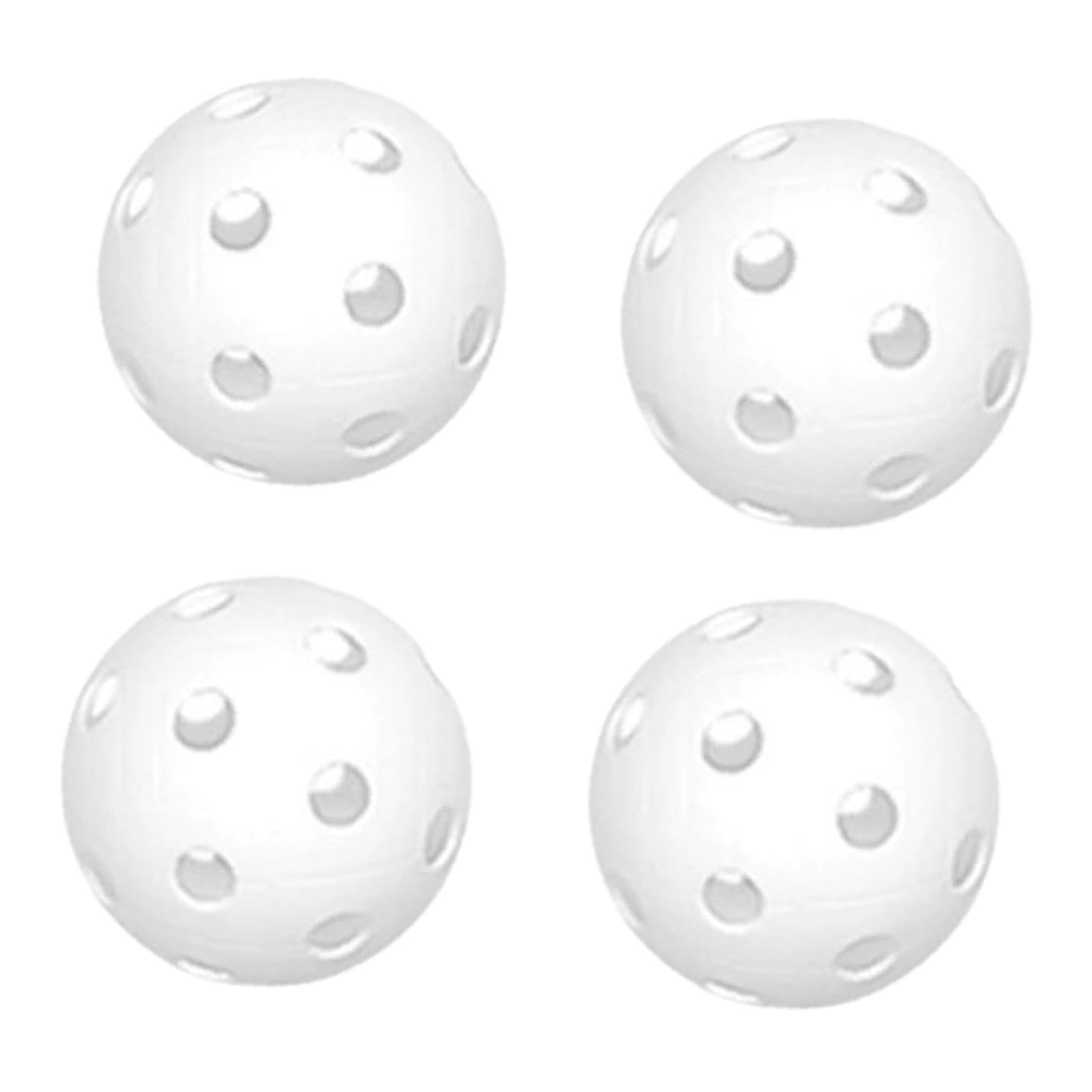rockible 4X Balles de Floorball Balles de Sol 26 Trous Balles de Compétition Légères Balles Unihockey pour Jeu Débutants Athlètes Joueurs de Gym