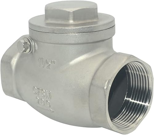 Miniatura 11 de 1" acero inoxidable SS316 válvula de retención oscilante,NPT hembra x rosca hembra,WOG 200 PSI PN16 CF8M