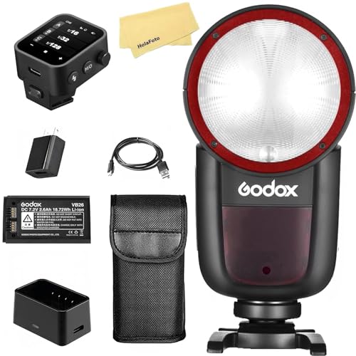 V1 V1-C V1C Flash con Trigger X3-C per Canon76Ws 2.4G HSS480 Scatti a Piena Potenza Tempo Riciclo 1.5s Batteria Agli Ioni Litio 2600mAh Lampada Modellazione LED a 10 livelli