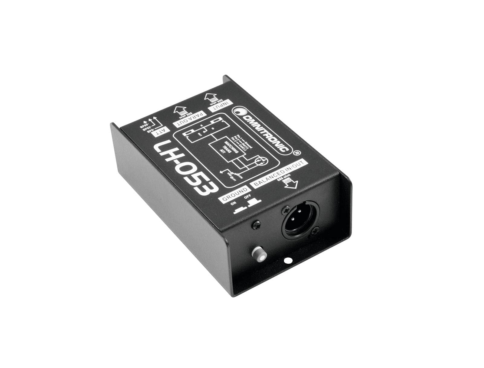 OMNITRONIC LH-053 DI-Box passiv | Passive 1-Kanal-DI-Box, Schwarz