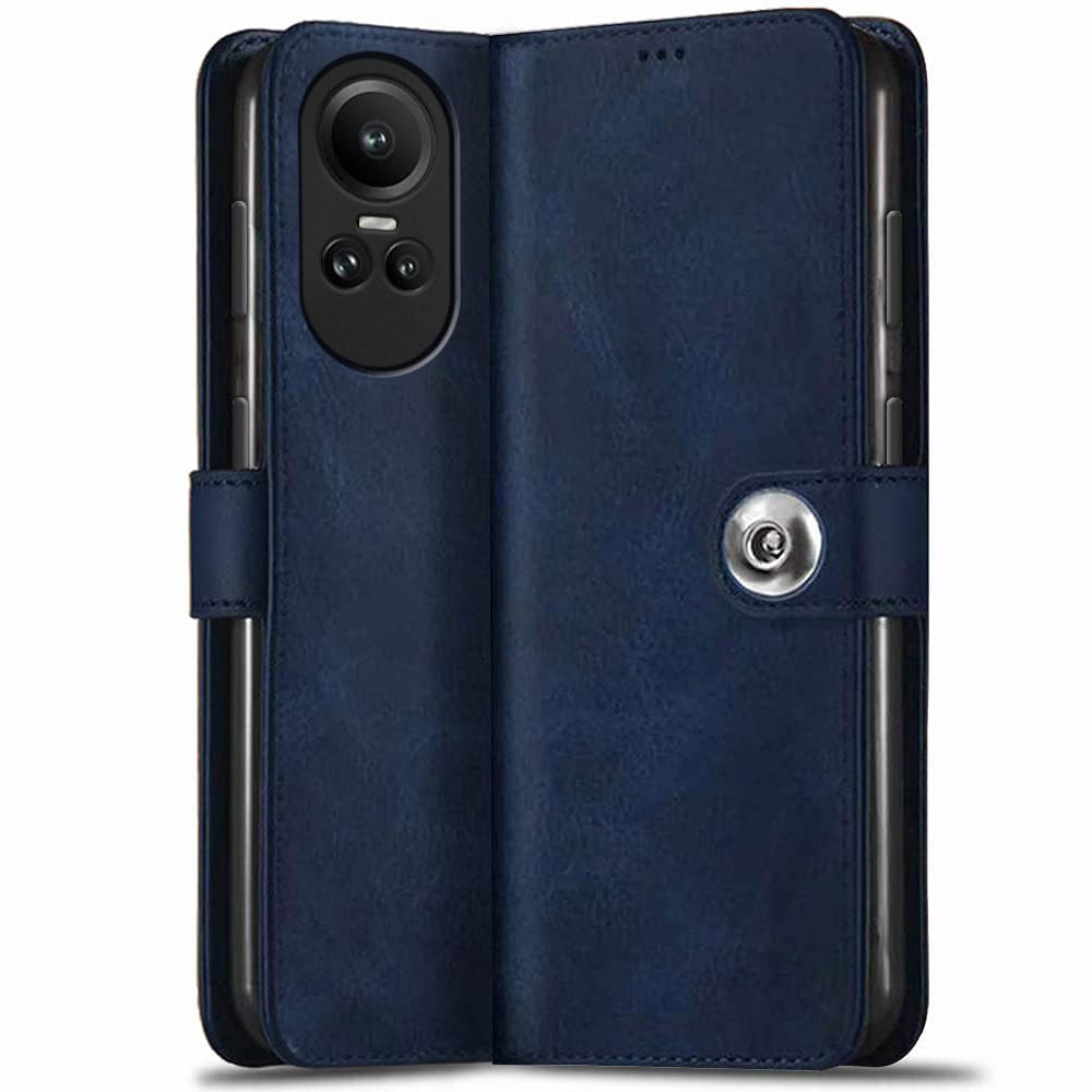 TheGiftKart Flip Cover Back Case for Oppo Reno 10 / Reno 10 Pro 5G | Genuine Leather Finish | Designer Button | Inbuilt Pockets & Stand | Flip Cover Back Case for Oppo Reno 10/10 Pro 5G (Blue) (B0CC9QQGPD) Amazon Price History, Amazon Price Tracker