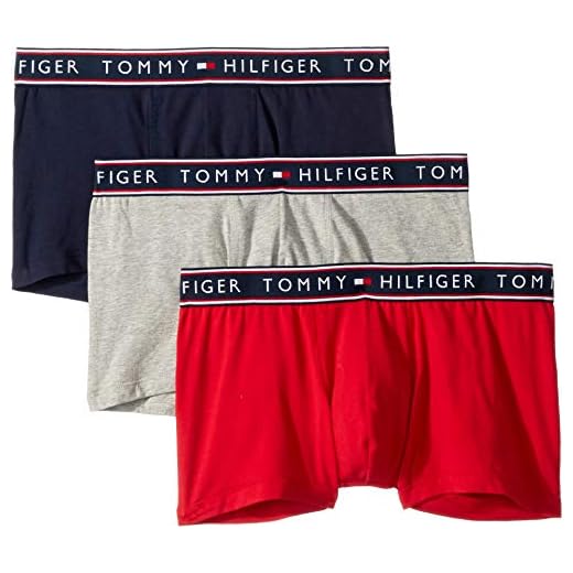 Cueca masculina Tommy Hilfiger de algodão elástico, Mahogany, Large