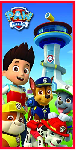 Halantex Sp Telo Mare Paw Patrol 6, 100% Poliestere Microfibra, Tinta Unita, 70 x 140 cm