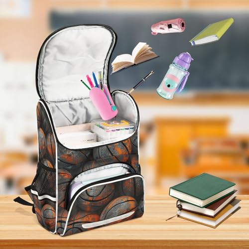 Mochila de baloncesto escolar reflectante para evitar dolor de espalda infantil 6