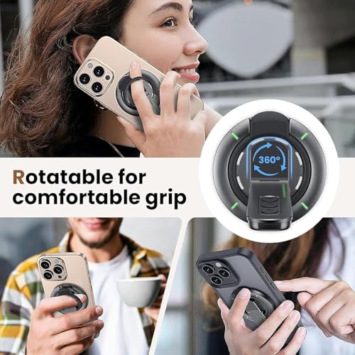 Image of Adofys Fidget Grip Stand Compatible with MagSafe [Strong Magnetic Hold] 360 Adjustable Phone Kickstand Compatible with iPhone 16e /16 /15 /14 /13 /12&Samsung, All Smartphones