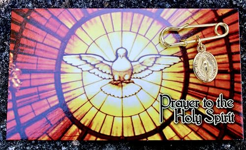 TINY Gold Tone Miraculous Medal, Our Lady of Grace Medal Safety Pin Brooch, Garment Pin, Baptism, Confirmation, First Holy Communion Pin3