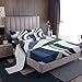 Abstract Geometric Bedding Set King Size,Green Blue Grey Stripes Sheet Set 4pcs Kids Boys Teens Adults Bedroom Decor Modern Style Waves Bed Sheet Swirl Lines Fitted + Flat Sheet,2 Pillowcases