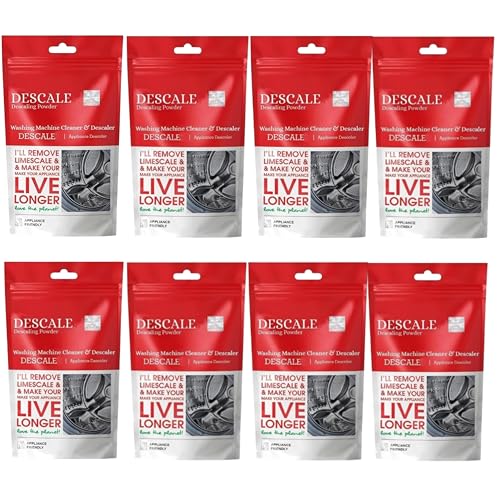 Image of Washing Machine Drum Cleaning Powder Descaling Powder For Top & Front Load compatible with IFB ESSENTIALS DESCAL Washing Machine Washing & Drum Cleaner Scale Remover (Pack of 8)