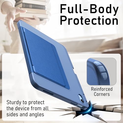 Image of JETech Multi-Angle Stand Case for iPad (A16) 11th /10th Gen, Navy