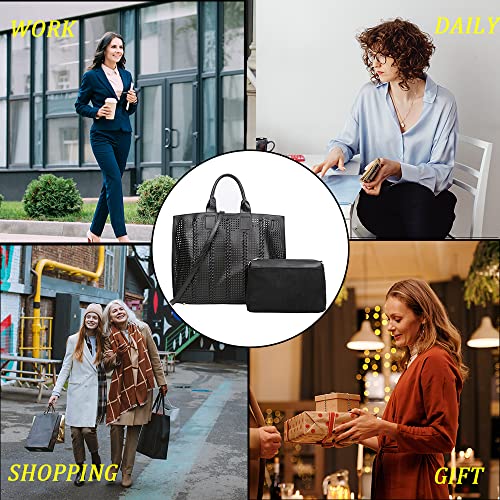 Image of MACCINELO Woven Large Tote Bag for Women tassel Beach Bag with Zipper Summer Shoulder Bag for Traval /Vacation /Shopping