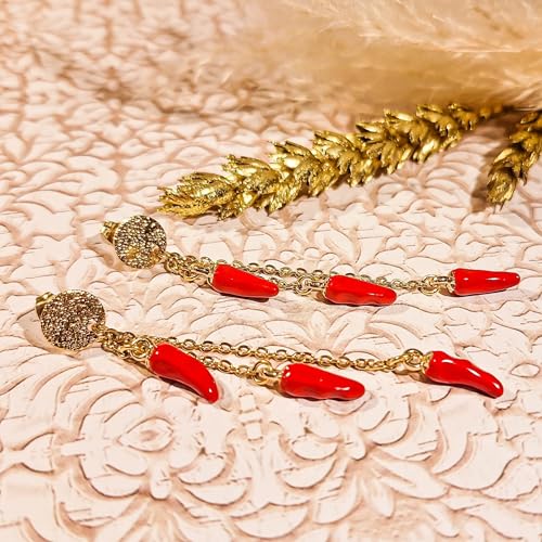 Boucles d'oreilles piments rouges pour illuminer vos tenues d'été et soirées bohèmes - 6