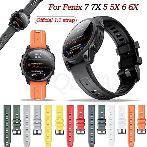 Correa de silicona para Garmin Fenix 7 con sistema de liberación rápida Easyfit antitirones 2