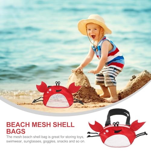 Toyvian Crab Beach and Girls Mesh Shell Collection Bag Beach Accessories for Vacation4