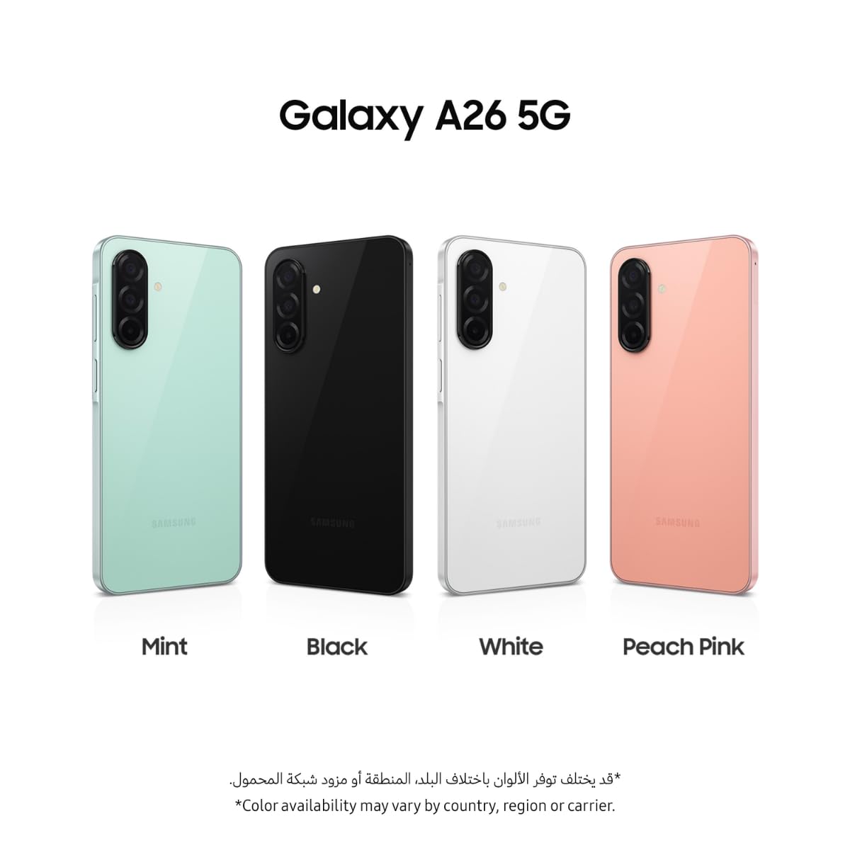 Samsung Galaxy A26 5G 6GB RAM 256GB Speicher Schwarz AI Handy 5.000mAh Akku Android 15 Smartphone ohne Simlock ohne Branding