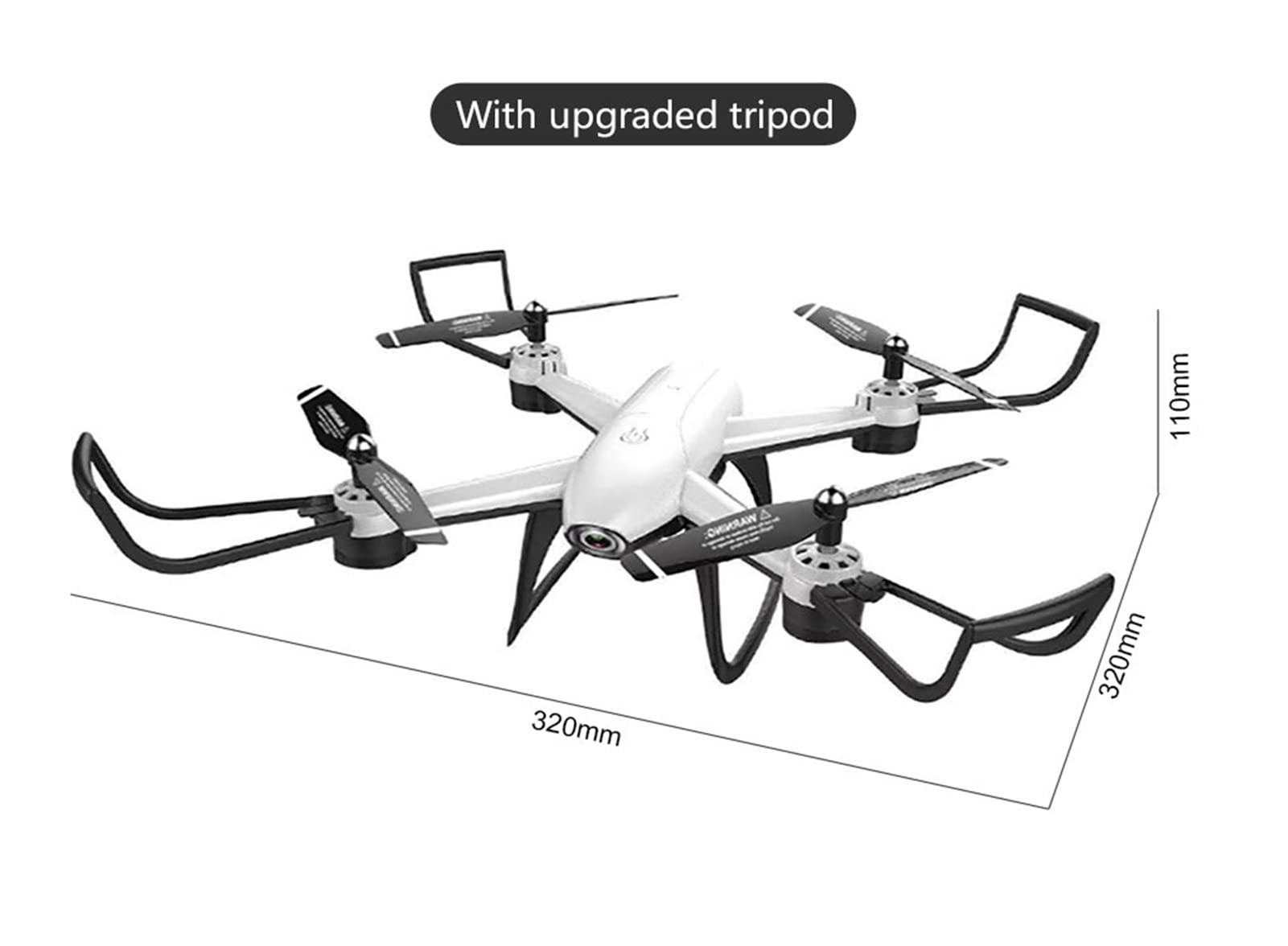 Dron Drone Drony z podwójną kamerą Drony 4K 1080P 720P 2.4G WiFi PFV Przepływ optyczny 20 minut Czas lotu Quadrocopter RC Dron Dron Drony (Kolor: 4K Biały 3Batt Rozmiar: 1) (4K 2Batt 1)
