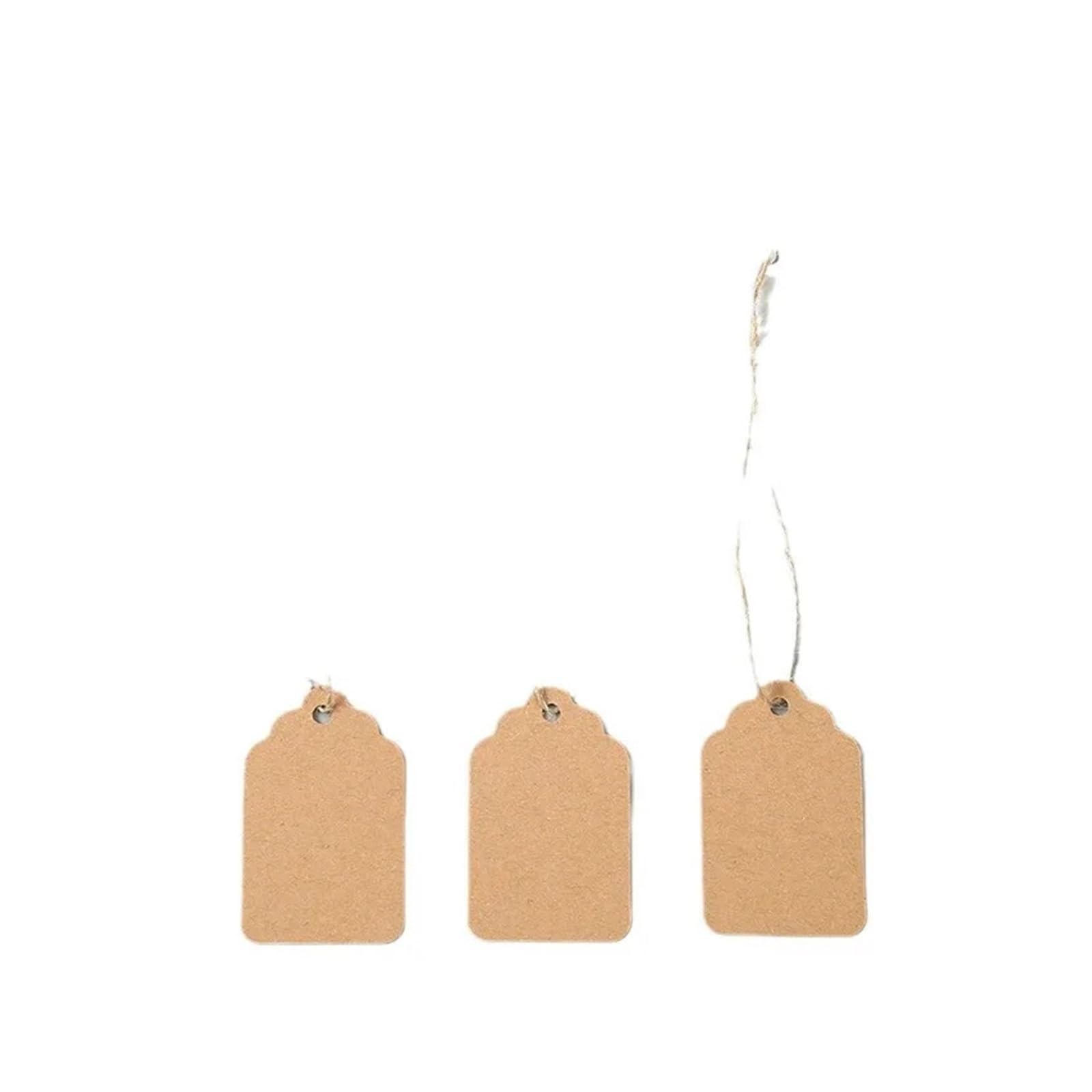 Lot de 200 étiquettes de prix avec ficelle en papier kraft marron pour cadeaux de mariage avec corde pour affichage des prix