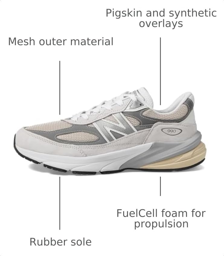 Image of New Balance Unisex Adult Made in USA 990 V6 Sneakers