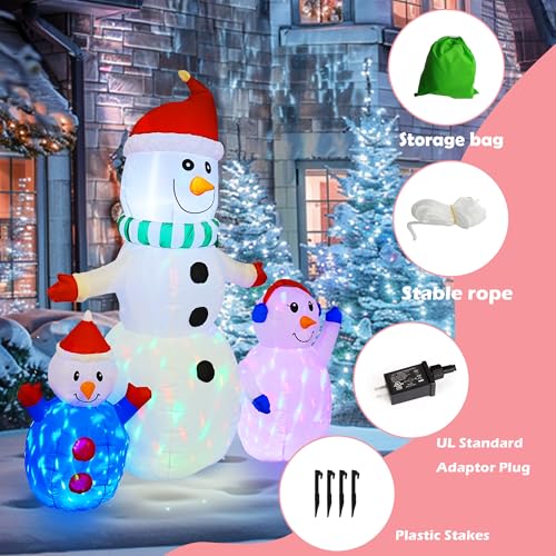 Aufblasbarer Schneemann mit LED-Beleuchtung – 1,8 m – Bild 6