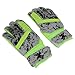 Keenso Soccer Goalkeeper Gloves Abrasion Antislip Strong Grip Flexible for Training Match with Breathable Design, Fluorescent Green Rubber PV (Size 9 (Inner Diameter 18mm /