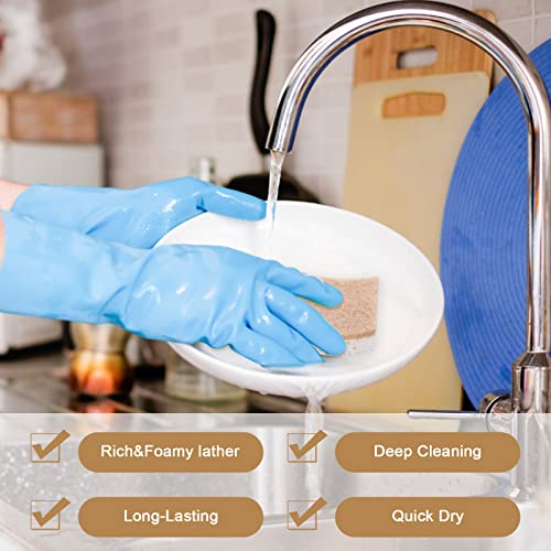 Sibba 5Pcs Cleaning Sponges For Kitchen, Non-Scratch Scrub Sponge, Natural Biodegradable Plant Based Scrubber Sponges For Cleaning Dishes, Odor Free #TOP4