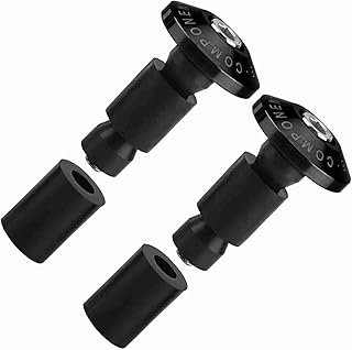 Deslizador de Aleación Duradero y Colorido, Tapas de Tapón de Extremo de Manillar de Motocicleta de 22mm para Carreras ATV Todoterreno, Ajuste Universal (Black)