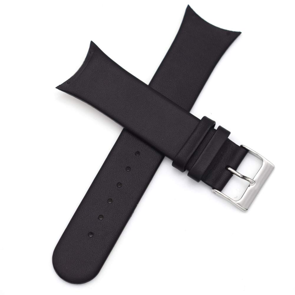 Genuine Leather Watch Strap Replacement for Skagen - 582X, 583X, 983X Series (Black)