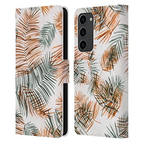Étui portefeuille cuir Samsung S23+ avec fentes cartes motif Ninola