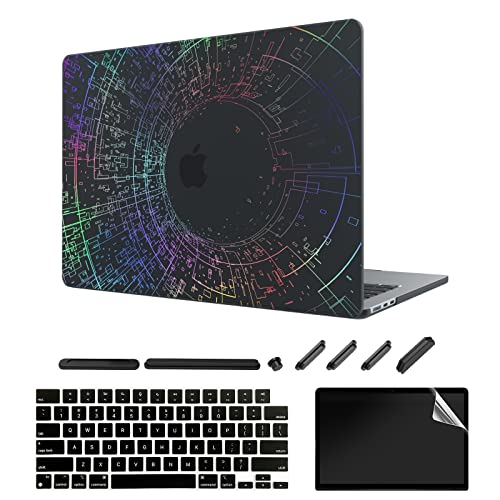 TeDaWen Frosted Case Suitable for New MacBook Air 13,6 inch (2022 Release Modell: A2681 M2 Chip), Frosted Protective Case & Keyboard Cover & Displayschutzfolie, Matt Black 04 Cover