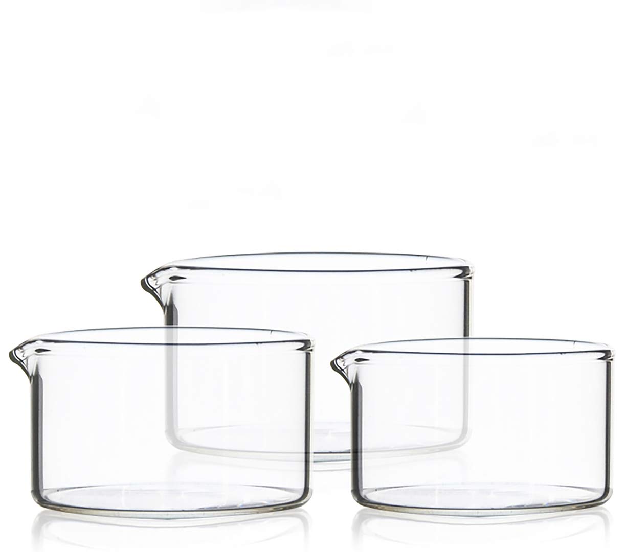 DONLAB AGC-0125 Glass Dia. 125mm Flat Bottom Crystallizing Dish Borosilicate Glass 3.3 Crystallizing Dish with Notch