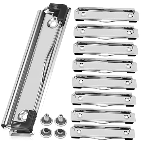 ARTIBETTER Clip Board Clamps with Nails 10 Pack Metal Document Holders Mountable for Office School Hospital