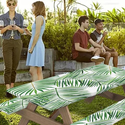 Housse de table de pique-nique ajustée rectangulaire 3 pièces imperméable