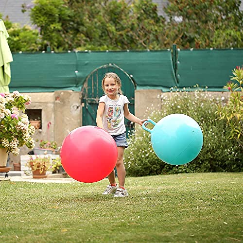 Image of Bouncing Space Hopper | 65 CM | Hop Hopping Ball Inflatable Bouncer Hoppity Hop Jumping Ball Children Yoga Outdoor Game Hopper Jump N Bounce Retro Ball Handle Ride-on Toy-Bouncy Kids