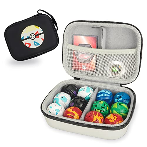 Fhomiz Toy Organizer Storage Case Compatible With Bakugan Figures, For Bakucores Cards And Ultra Collectible Action Figures Container Holder (Black) #TOP22