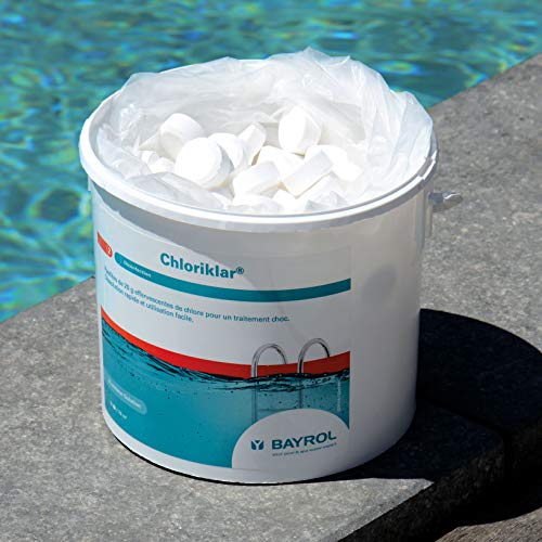 Bayrol Chloriklar pastilles à haute teneur en chlore actif pour piscine 10 kg pour usage domestique