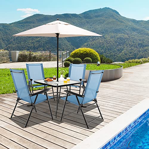 Chaises d'Extérieur en Tissu avec Dossier Ergonomique Haute Qualité