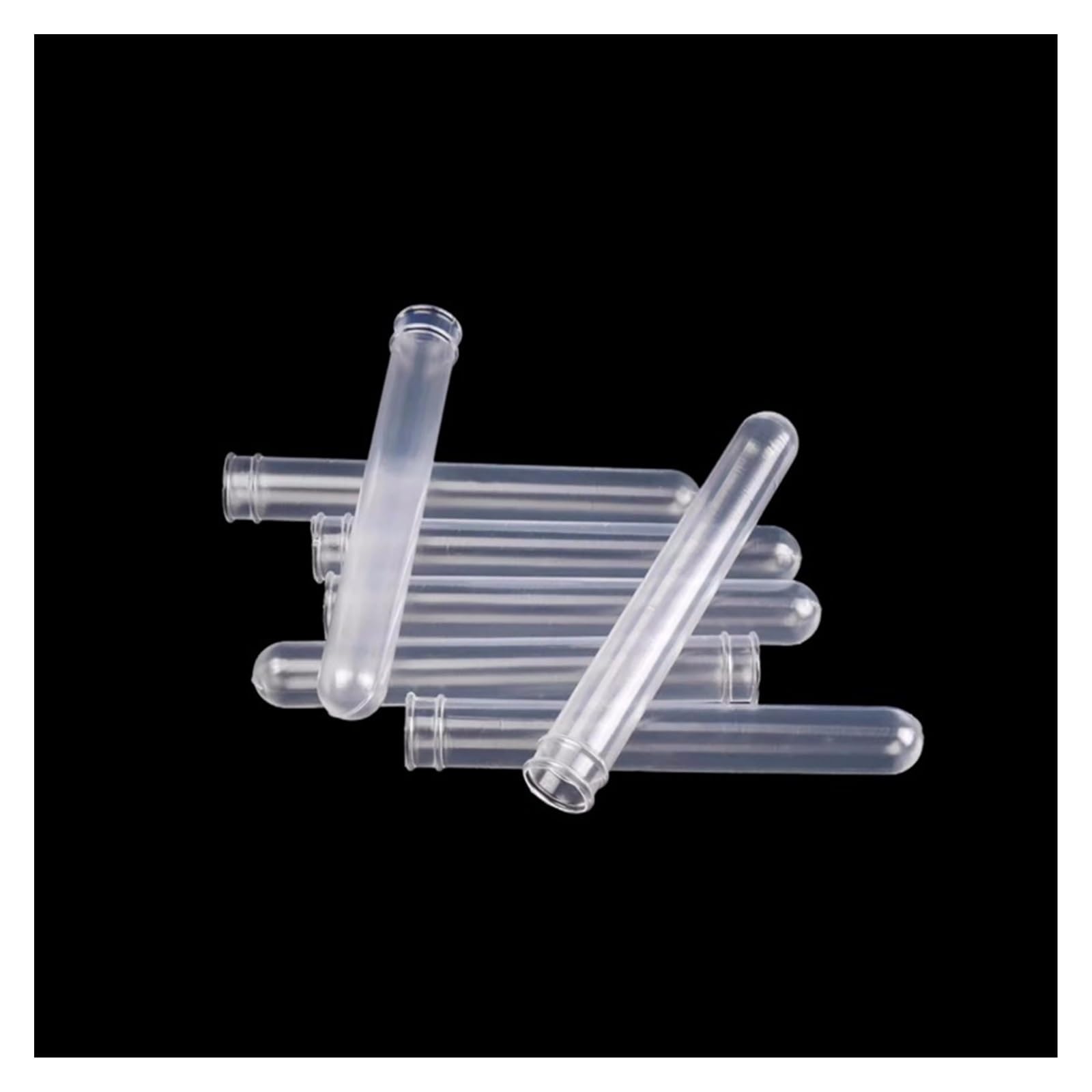 Polyethylen-Reagenzglas 10 mm × 75, Einweg-Reagenzglas aus Kunststoff, durchscheinend, flexibel, 500 Stück/Packung