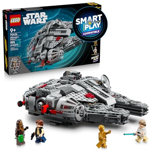 LEGO Star Wars SMART Play: Millennium Falcon Starship Building Toy for Kids - Compatible Set with 4...